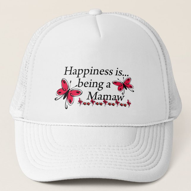 Casquette Le bonheur est d'être un papillon Mamaw (Devant)