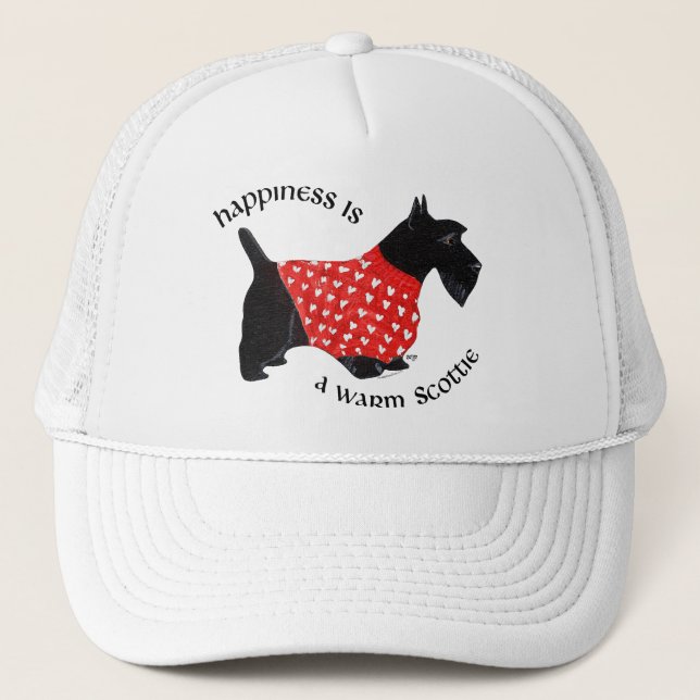 Casquette Le bonheur est un Scottie chaud (Devant)