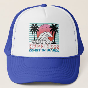 Casquette Le bonheur vient à Waves Retro Beach
