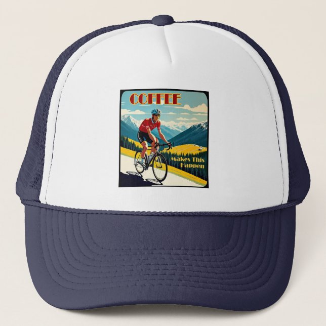 Casquette Le café fait que cela arrive Cyclisme (Devant)