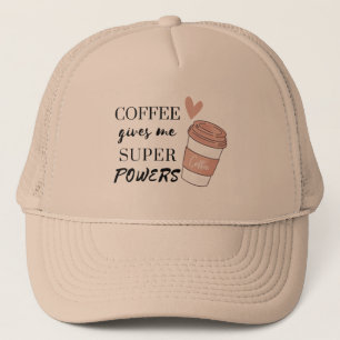 Casquette Le café me donne des super pouvoirs