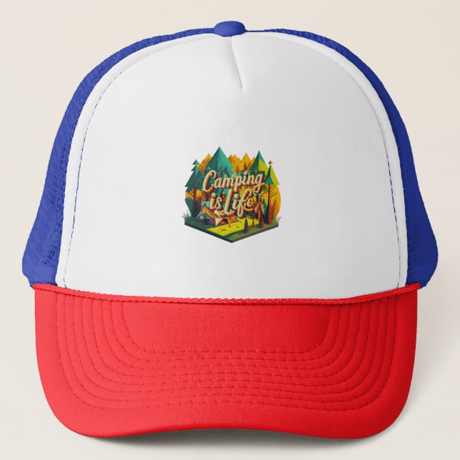 Casquette Le camping est la vie (Devant)