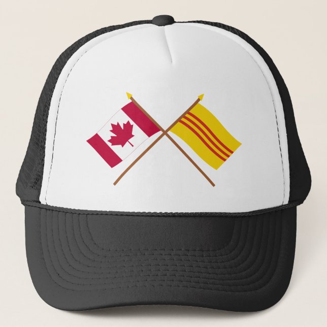 Casquette Le Canada et les drapeaux croisés du Vietnam du (Devant)