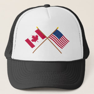 Casquette Le Canada et les drapeaux croisés par Etats-Unis