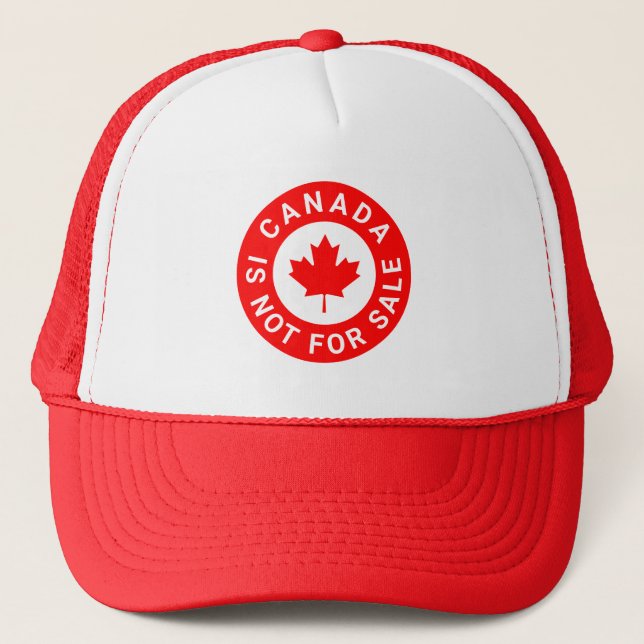 Casquette Le Canada n'est pas à vendre typographie feuille d (Devant)