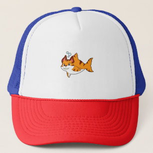 Casquette Le chat tigre comme requin dans l'eau.PNG