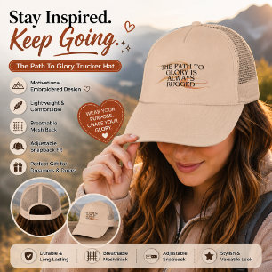 Casquette "Le chemin vers la gloire" Citation Inspirante Cas