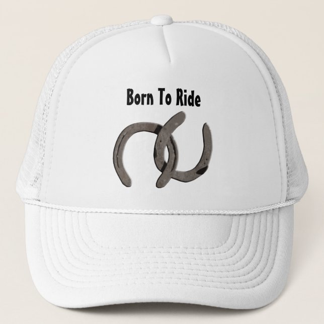 Casquette Le cheval gris chausse né pour monter (Devant)