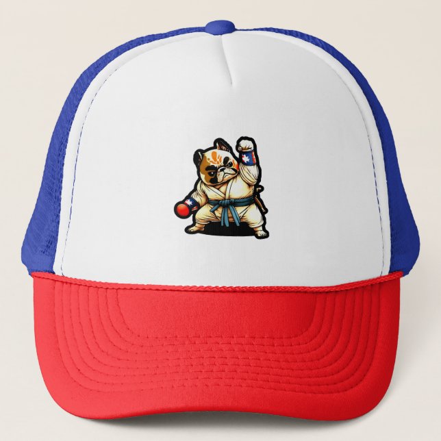 Casquette le chien connaît le karaté (Devant)