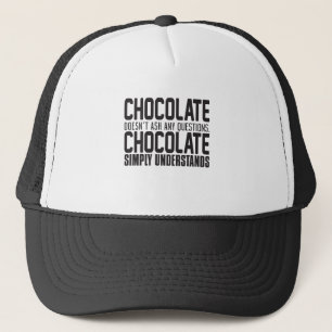Casquette Le chocolat ne pose aucune question : Sim au choco