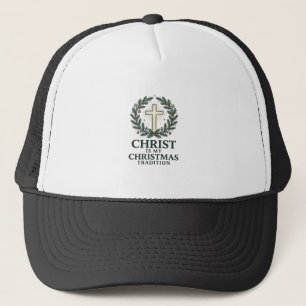 Casquette Le Christ est ma tradition de Noël Croix vintage D