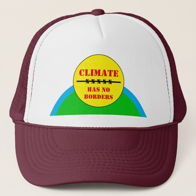 Casquette Le climat n'a aucune frontière - Save Planet / Act (Devant)