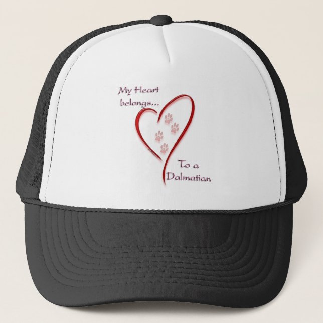 Casquette Le coeur dalmate appartient (Devant)