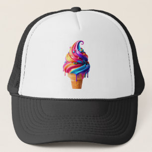 Casquette Le cône de glace classique vibrant de SlipperyJoe'