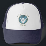 Casquette Le Costa Rica du surfer de signe de Pura Vida<br><div class="desc">Casquette de souvenir du Costa Rica comportant notre conception surf-inspirée de signe de shaka. Perfectionnez pour n'importe qui qui aime surfer en le Costa Rica.</div>