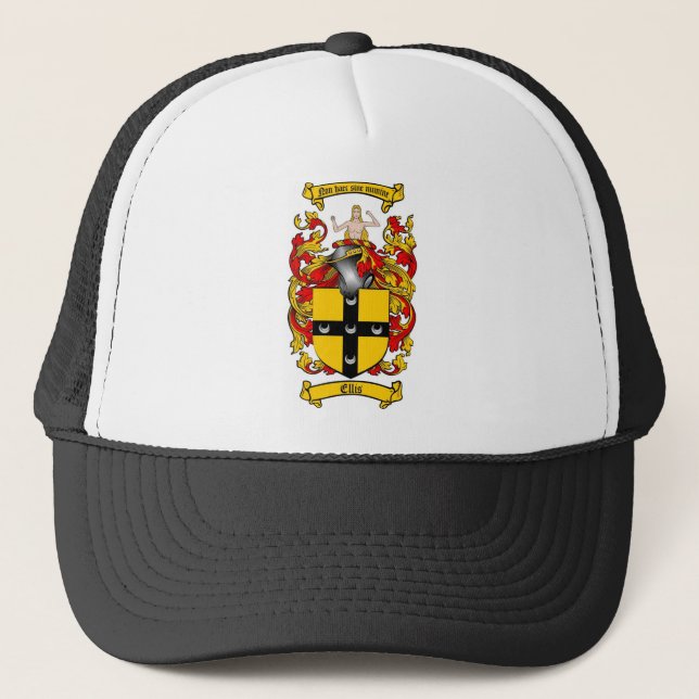 CASQUETTE LE CREST DE FAMILLE D'ELLIS - MANTEAU D'ELLIS DES (Devant)