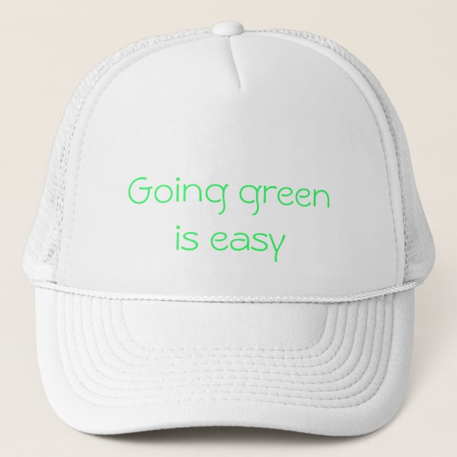 Casquette le devenez écolo, vert allant est facile (Devant)