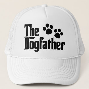 Casquette Le Dogfather s'amuse en noir et blanc en disant :