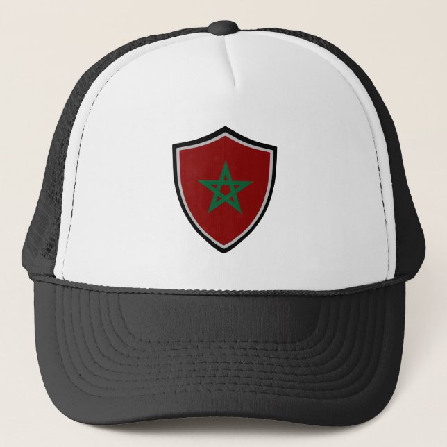 Casquette Le drapeau marocain chapeau de camionneur (Devant)