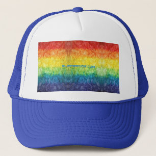Casquette Le drapeau tie-dyé de SlipperyJoe arc-en-ciel pres