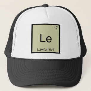 Casquette Le - Drôle de symbole d'élément de chimie Méchant