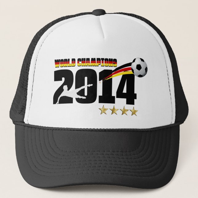 Casquette Le football 2014 de champion du monde de drapeau (Devant)