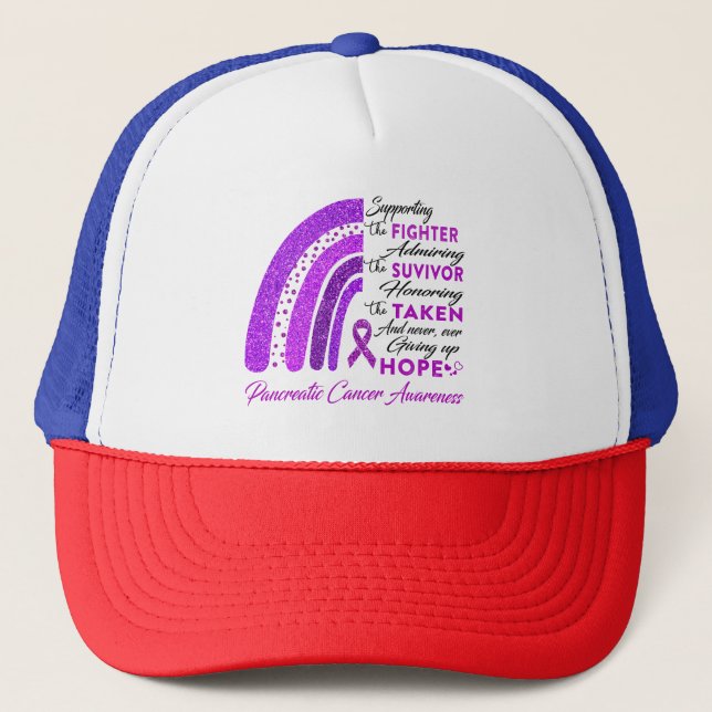 Casquette Le guerrier du cancer du pancréas soutient le comb (Devant)