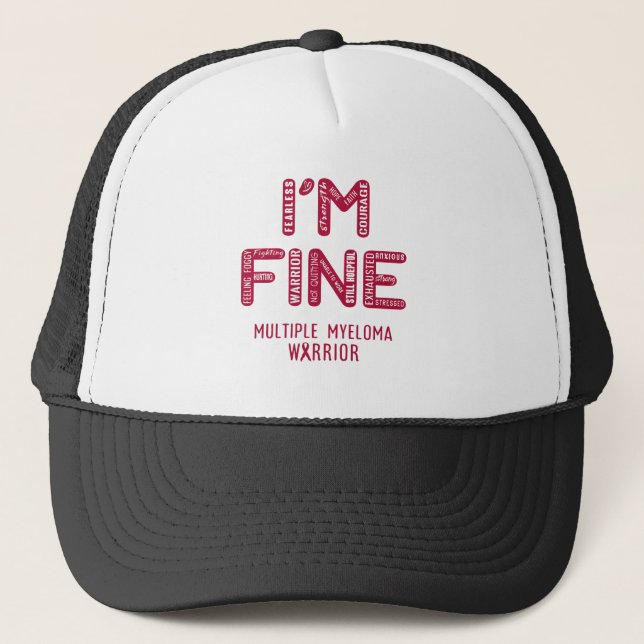 Casquette Le guerrier du myélome multiple - JE SUIS FIER (Devant)