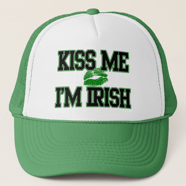 Casquette Le jour drôle de St Patricks, m'embrassent que je (Devant)