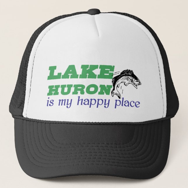 Casquette Le lac Huron est mon endroit heureux (Devant)