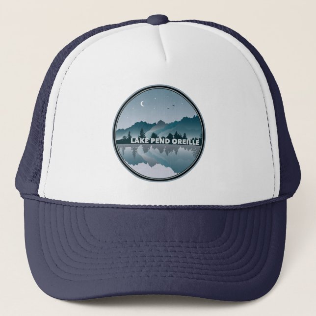 Casquette Le lac Pend Oreille Idaho Réflexion (Devant)