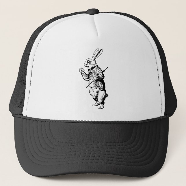 Casquette Le lapin blanc - encré (Devant)