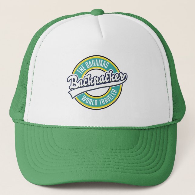 Casquette Le logo rétro du voyageur du monde des Bahamas Bac (Devant)