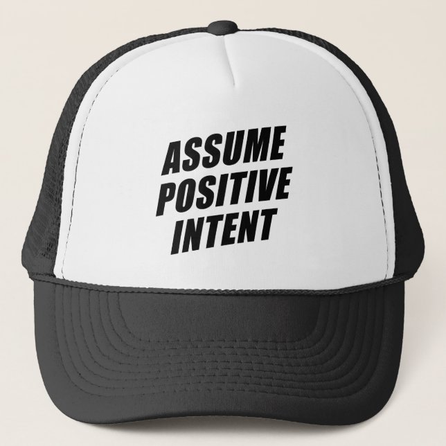 Casquette Le Mantra Message D'Affirmation Suppose Une Intent (Devant)