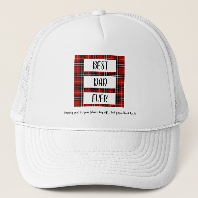 Casquette Le meilleur cadeau toujours drôle de fête des (Devant)