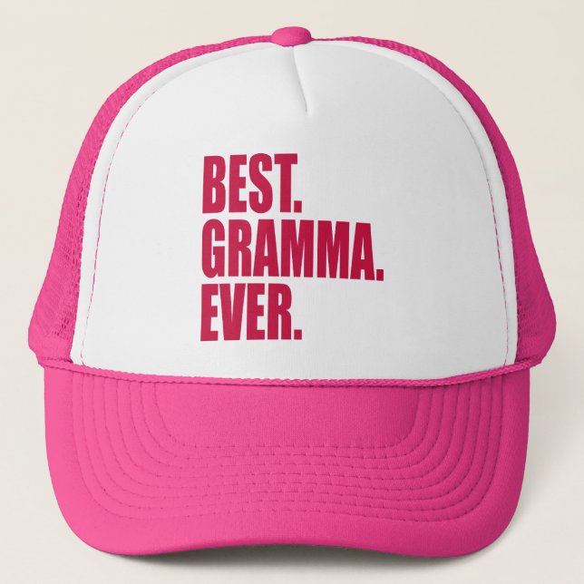 Casquette Le meilleur. Gramma. Jamais.(rose) (Devant)