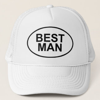 Casquette Le meilleur homme épousant l'ovale
