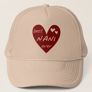 Casquette Le meilleurs T-shirts et cadeaux de Nani de coeur 
