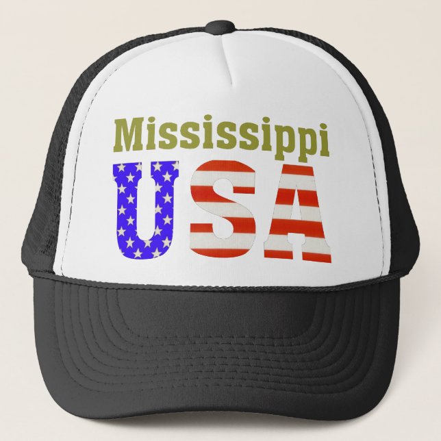 Casquette Le Mississippi Etats-Unis ! (Devant)