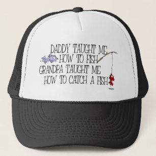 Casquette Le papa m'a enseigné comment pêcher…