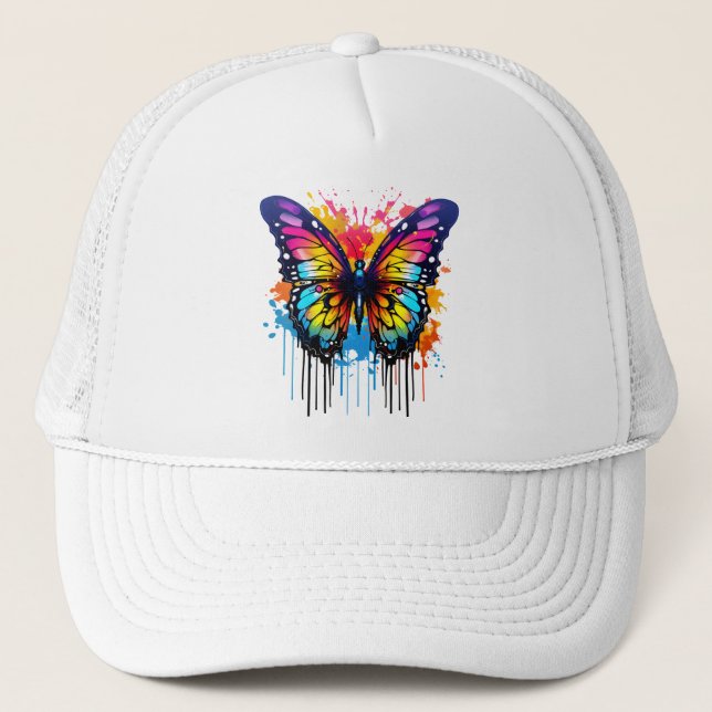 Casquette Le papillon coloré du papillon (Devant)