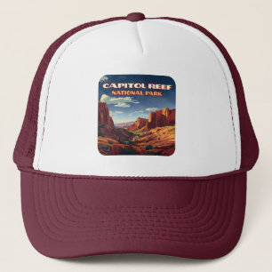 Casquette Le Parc National du Capitol Reef Utah Désert Vinta