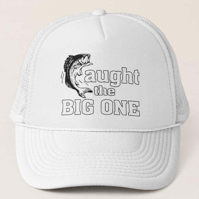 Casquette Le pêcheur a attrapé le grand (Devant)