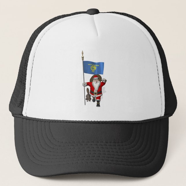 Casquette Le Père Noël Visite L'État Du Castor (Devant)