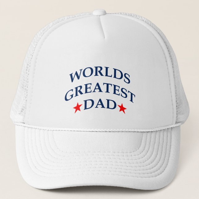 Casquette Le plus grand papa du monde ~ Patriotique (Devant)