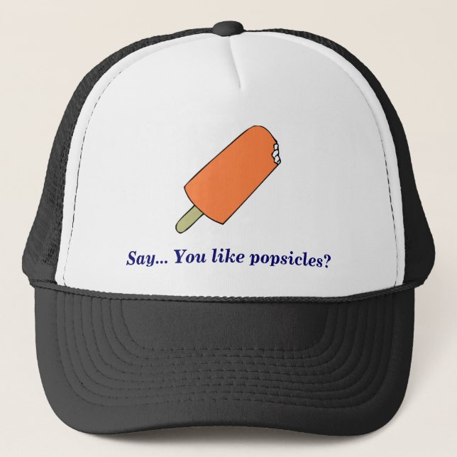 Casquette le popsicle, indiquent… Vous aimez des popsicles ? (Devant)