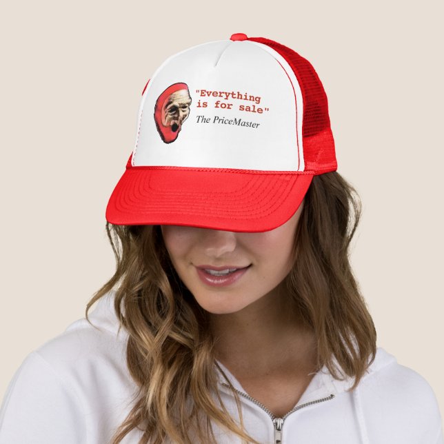 Casquette Le PriceMaster, "tout est citation en vente" (En situation)