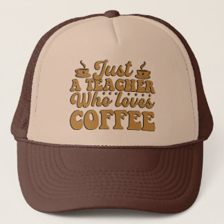 Casquette Le professeur aime l'art des mots de café