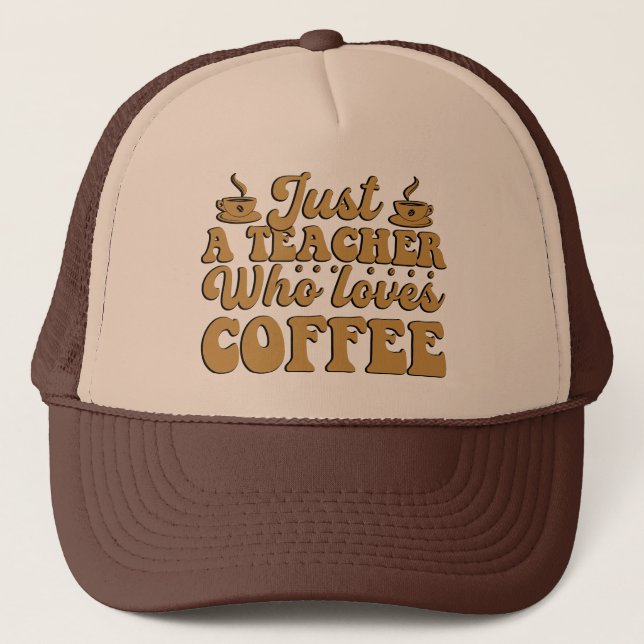 Casquette Le professeur aime l'art des mots de café  (Devant)