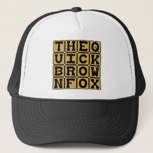 Casquette Le Renard Brun Rapide, Sujet Pangramme